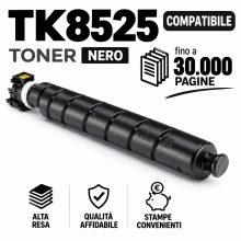 Toner Compatibile per Kyocera TASKalfa 3552ci 4052ci,4053ci TK8525 Nero da 30000 pagine 